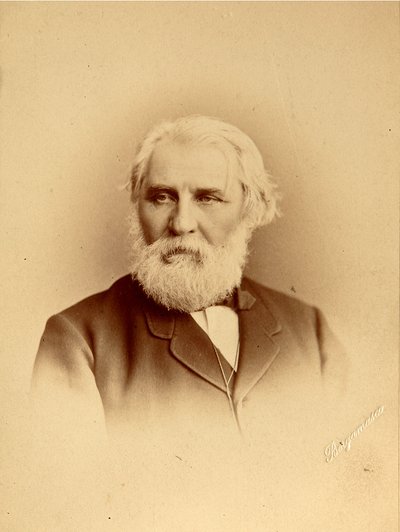 Portret autora Iwana Siergiejewicza Turgieniewa (Sergiejewicza Turgieniewa) (1818-1883). Albumin Photo Charles (Karl) Bergamasco (1830-1896) autorstwa Charles Bergamasco
