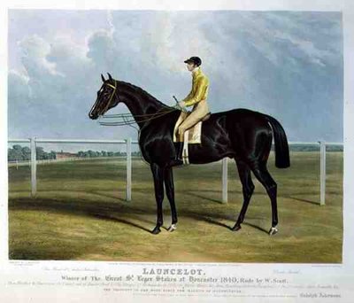 „Launcelot”, zwycięzca Great St. Leger Stakes w Doncaster autorstwa Charles (after) Hancock