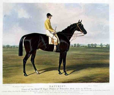 „Satyrysta”, zwycięzca Great St. Leger Stakes w Doncaster autorstwa Charles (after) Hancock