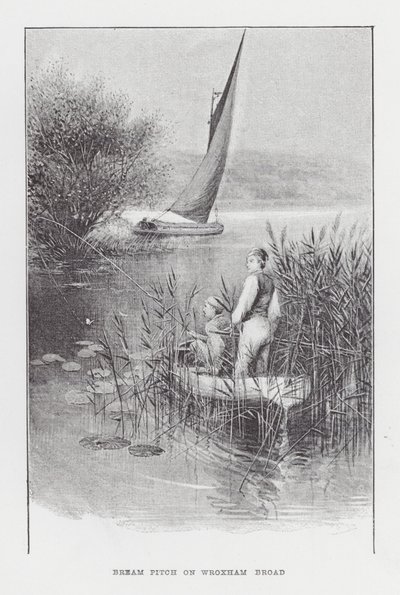 Wędkarstwo: Leszcz na Wroxham Broad (lito) autorstwa Charles (after) Whymper