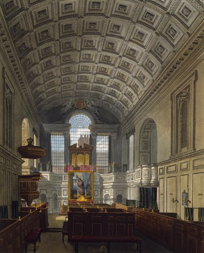 Niemiecka kaplica w St James Palace autorstwa Charles (after) Wild