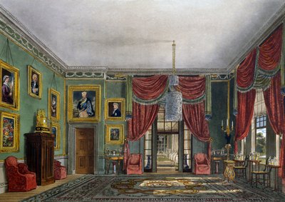 Zielony pawilon, Grawer Daniela Havella (1785-1826), wg projektu Charlesa Wilda (1781-1835), Z historii rezydencji królewskich autorstwa Charles (after) Wild