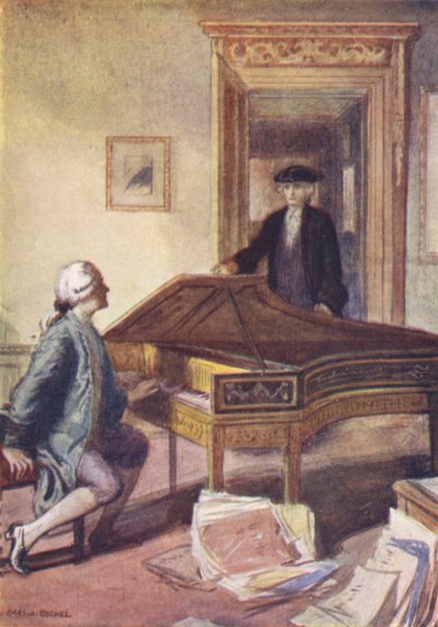 Mozart i tajemniczy nieznajomy (kolor lito) autorstwa Charles A. Buchel