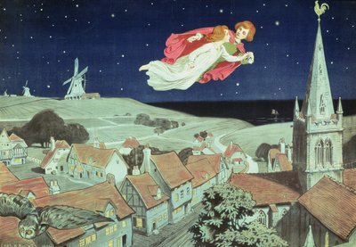 Plakat reklamujący pierwszą produkcję „Piotrusia Pana” J.M. Barrie