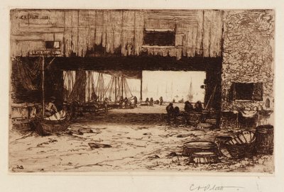 Domy rybackie - wnętrze autorstwa Charles A. Platt