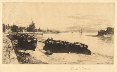Błotne łodzie na Tamizie autorstwa Charles A. Platt