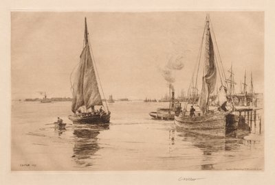 Dwa Slupy na East River, 1889. autorstwa Charles Adams Platt