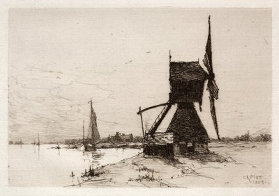 Wiatrak wzdłuż wybrzeża, 1884. autorstwa Charles Adams Platt