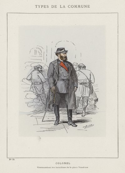 Pułkownik, dowódca batalionów Place Vendome autorstwa Charles Albert d Arnoux Bertall