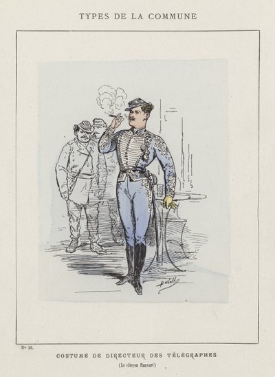 Kostium dyrektora telegrafów, obywatela Pauvert autorstwa Charles Albert d Arnoux Bertall