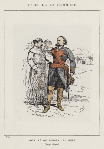 Strój Naczelnego Generała, samego Bergereta autorstwa Charles Albert d Arnoux Bertall