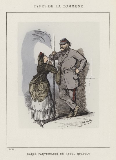 Szeregowy strażnik Raoula Rigaulta autorstwa Charles Albert d Arnoux Bertall