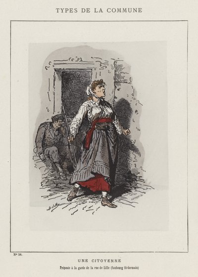Obywatel, strażnik rue de Lille, Faubourg St-Germain autorstwa Charles Albert d Arnoux Bertall