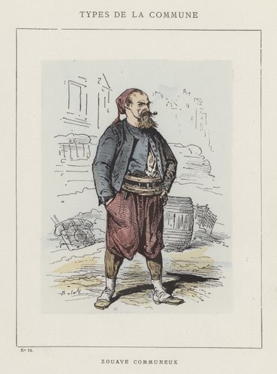 Żuawa Communeux autorstwa Charles Albert d Arnoux Bertall