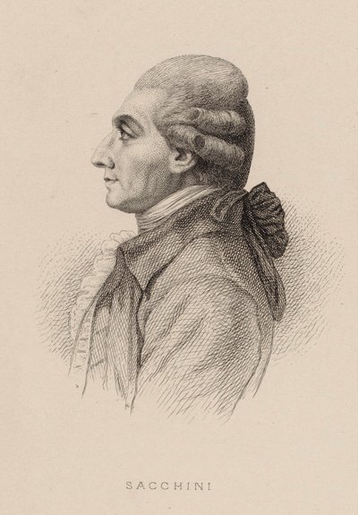 Portret kompozytora Antonio Sacchiniego 1730-1786, 1870. autorstwa Charles Alphonse Deblois
