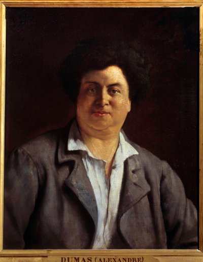 Portret pisarza Alexandre Dumas pere autorstwa Charles Alphonse Paul Bellay