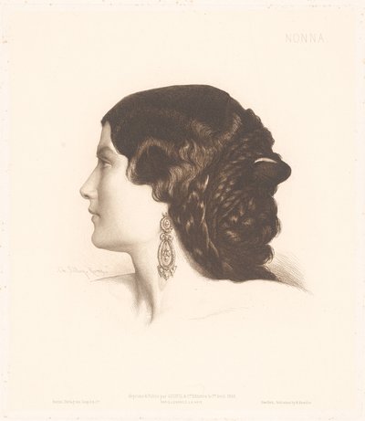 Portret włoskiej kobiety Nonna (tytuł na obiekcie) Portrety Włoszek (tytuł serii) autorstwa Charles Alphonse Paul Bellay