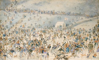 Figury na łyżwach, 1876 autorstwa Charles Altamont Doyle