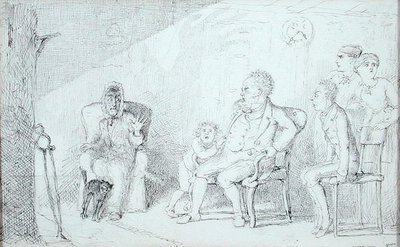 Ghost Story (pióro i atrament na papierze) autorstwa Charles Altamont Doyle
