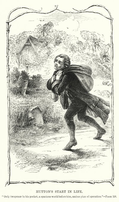 Początek życia Huttona (grawerowanie) autorstwa Charles Altamont Doyle