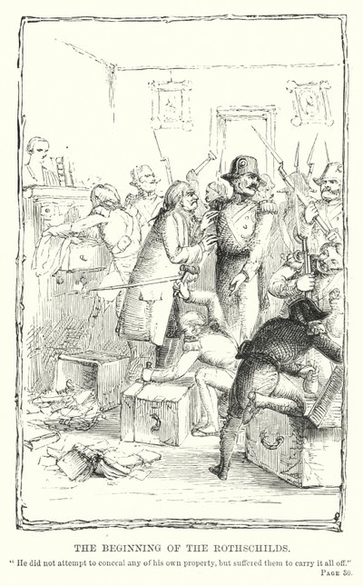 Początek rodu Rothschildów (rycina) autorstwa Charles Altamont Doyle