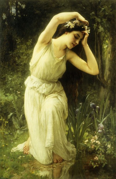 Nimfa w lesie (olej na płótnie) autorstwa Charles Amable Lenoir