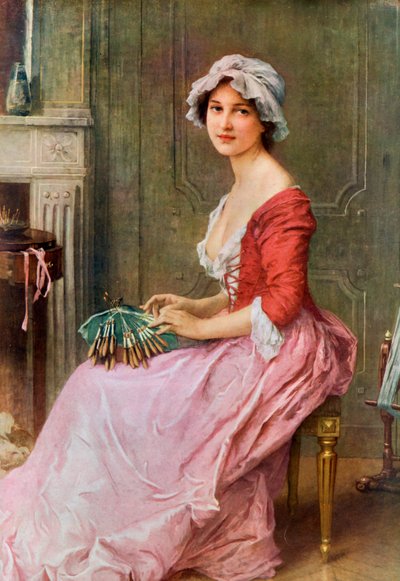 Krawcowa, koniec XIX lub początek XX wieku. autorstwa Charles Amable Lenoir