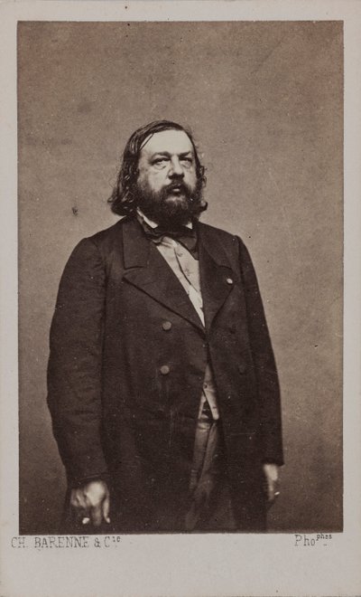 Portret poety Théophile Gautiera 1811-1872, 1872. autorstwa Charles Amédée Barenne