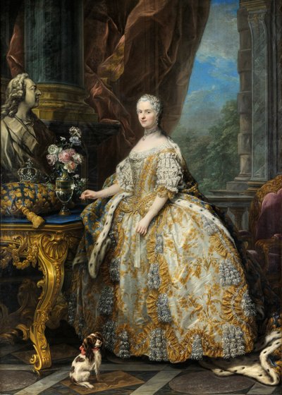 French: Marie Leszczinska, reine de France (1703-1768) Marie Leszczyńska autorstwa Charles André van Loo