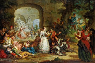 Roland i małżeństwo Angelique autorstwa Charles Antoine Coypel