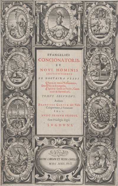 Frontyspis ewangelickiego kaznodziei i instytucji nowego człowieka, 1622. autorstwa Charles Audran