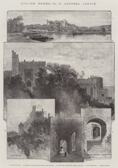 Zamek Arundel autorstwa Charles Auguste Loye