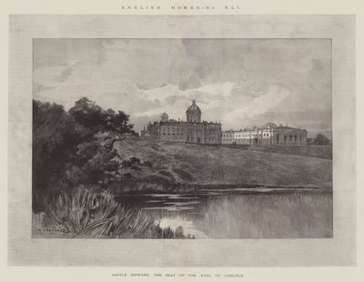 Zamek Howard, siedziba hrabiego Carlisle autorstwa Charles Auguste Loye