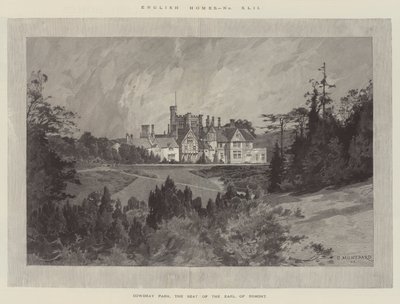 Cowdray Park, siedziba hrabiego Egmont autorstwa Charles Auguste Loye