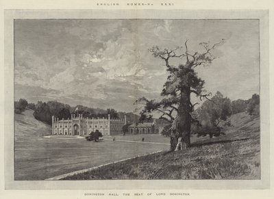 Donington Hall, siedziba Lorda Doningtona autorstwa Charles Auguste Loye