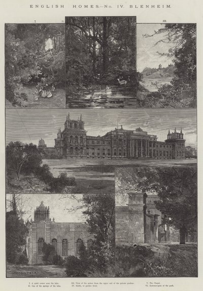 Angielski Dom, Blenheim autorstwa Charles Auguste Loye