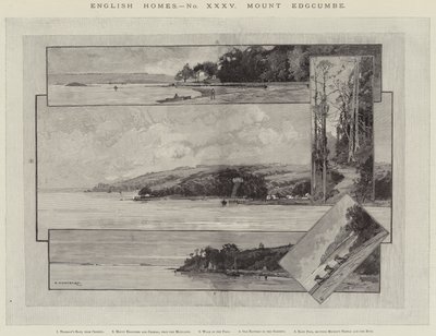 Angielskie domy, Mount Edgcumbe autorstwa Charles Auguste Loye
