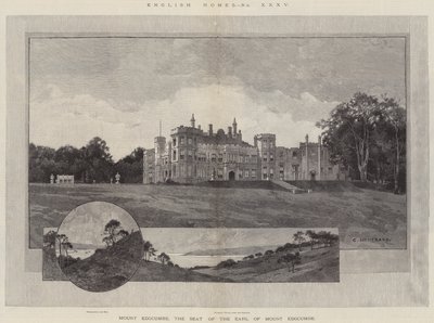 Domy angielskie, Mount Edgcumbe, siedziba hrabiego Mount Edgcumbe autorstwa Charles Auguste Loye