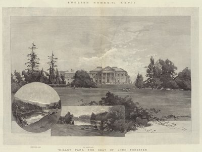 English Homes, Willey Park, siedziba Lorda Forestera autorstwa Charles Auguste Loye
