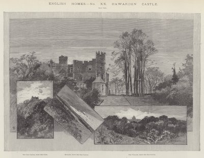 Zamek Hawarden autorstwa Charles Auguste Loye