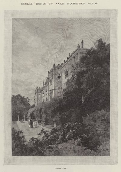 Hughenden Manor, widok narożny autorstwa Charles Auguste Loye