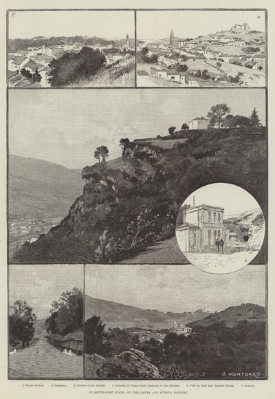 W południowo-zachodniej Hiszpanii, na linii kolejowej Zafra i Huelva autorstwa Charles Auguste Loye
