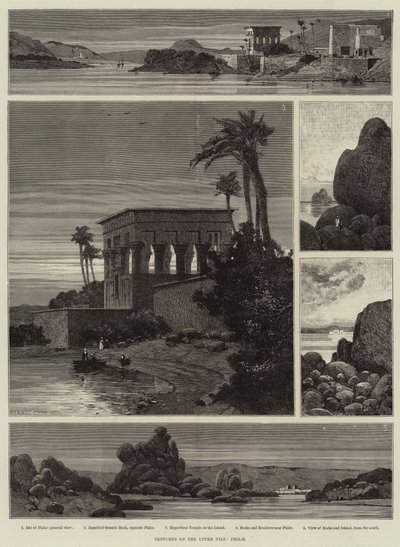 Szkice nad Górnym Nilem, Philae autorstwa Charles Auguste Loye