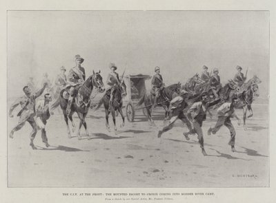 CIV na froncie, konna eskorta Cronje wjeżdżająca do Modder River Camp autorstwa Charles Auguste Loye
