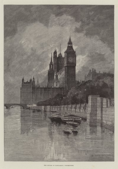 Houses of Parliament, Westminster autorstwa Charles Auguste Loye