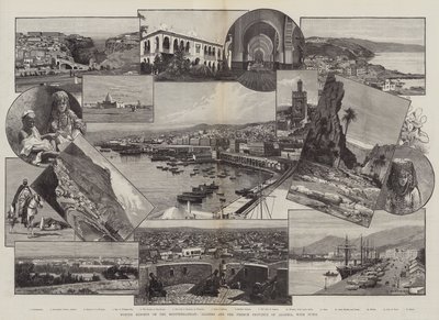 Ośrodki zimowe nad Morzem Śródziemnym, Algierem i francuską prowincją Algieria, z Tunis autorstwa Charles Auguste Loye