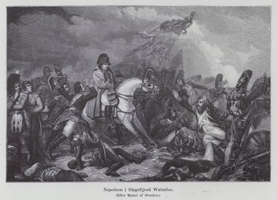 Napoleon w bitwie pod Waterloo autorstwa Charles Auguste Steuben