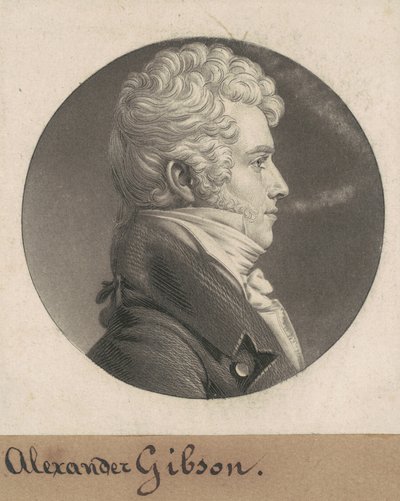 Aleksander Gibson autorstwa Charles B. J. Févret de Saint Mémin