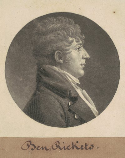 Benjamin Ricketts autorstwa Charles B. J. Févret de Saint Mémin