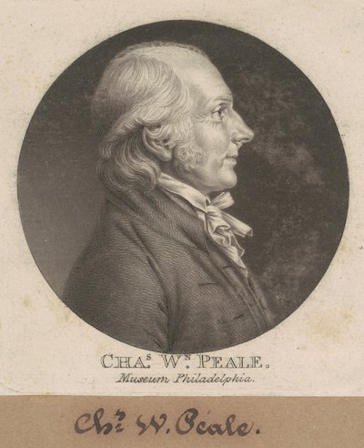 Charles Willson Peale autorstwa Charles B. J. Févret de Saint Mémin